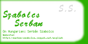 szabolcs serban business card