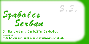 szabolcs serban business card